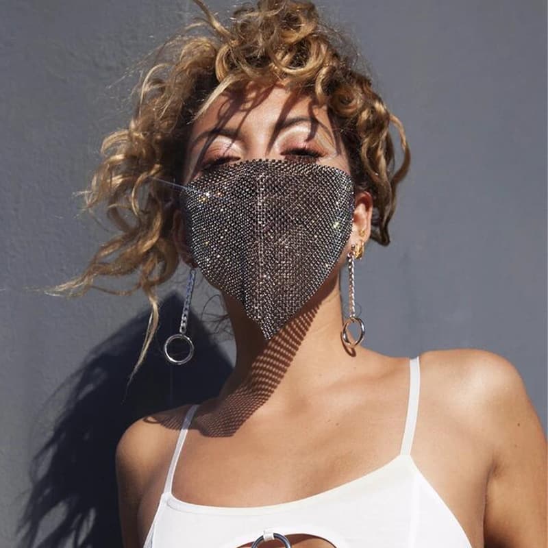صورة المنتج Personality Trend Accessories Rhinestone Mask