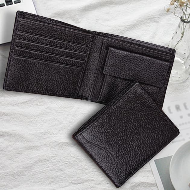 صورة المنتج Men's Anti-Scanning RFID High-Capacity Credit Card Holder Made From First-Layer Cowhide Leather